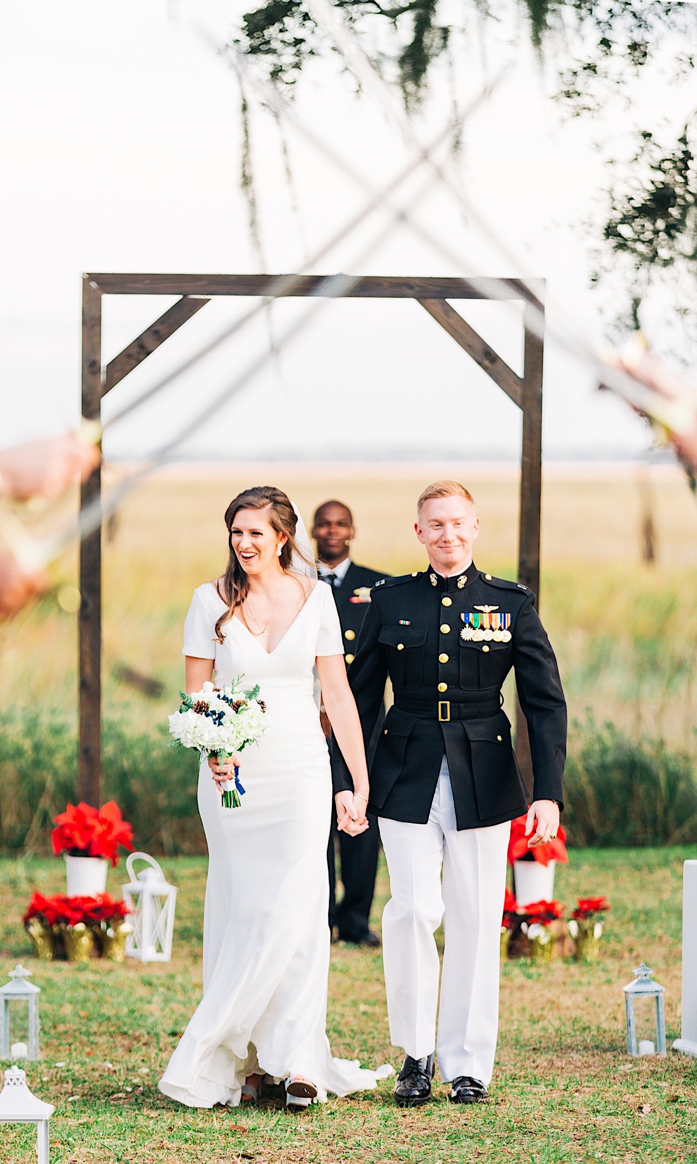 Agapae Oaks Wedding in Beaufort, marine corps wedding
