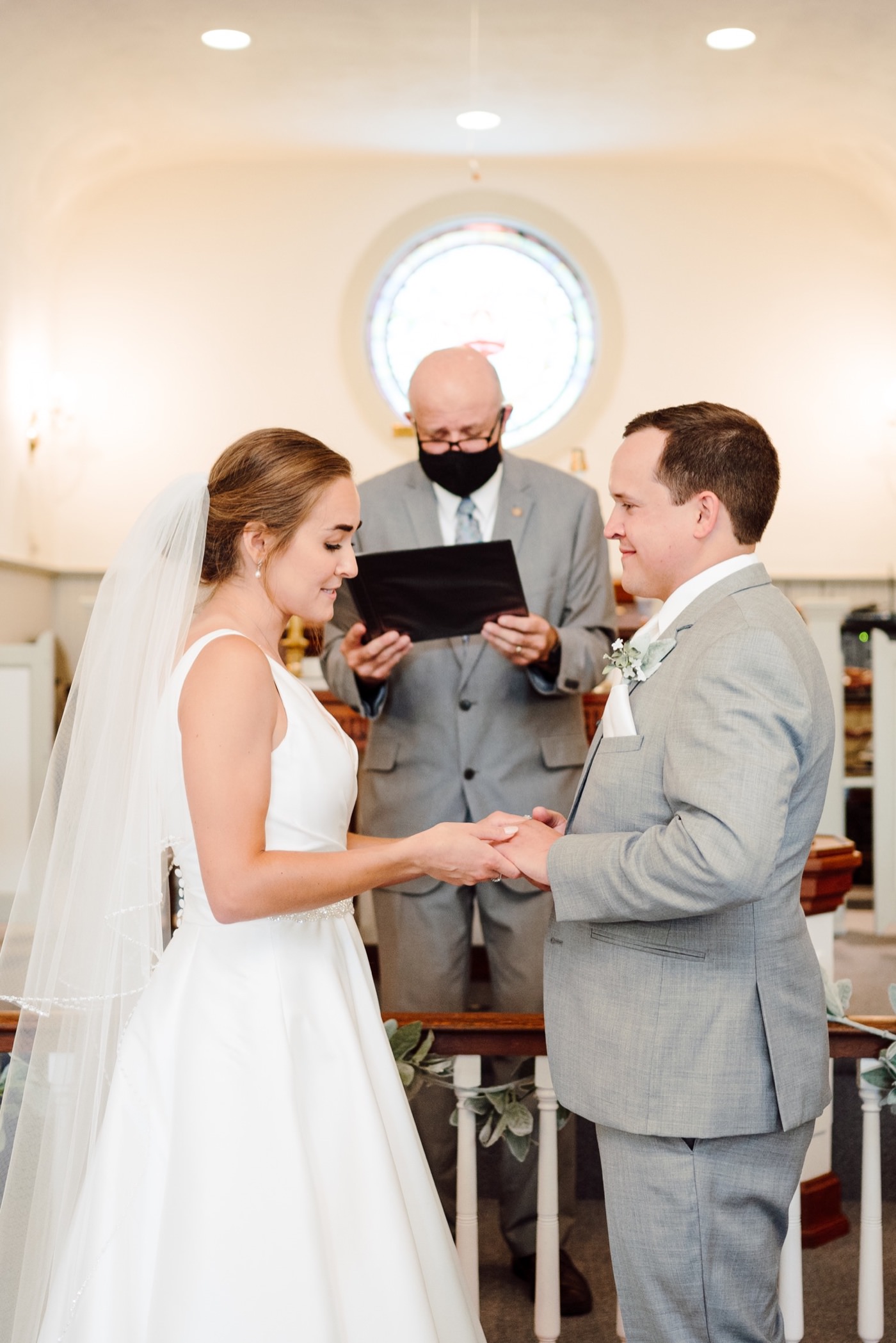 Charlottesville VA wedding photographer, church vows, 