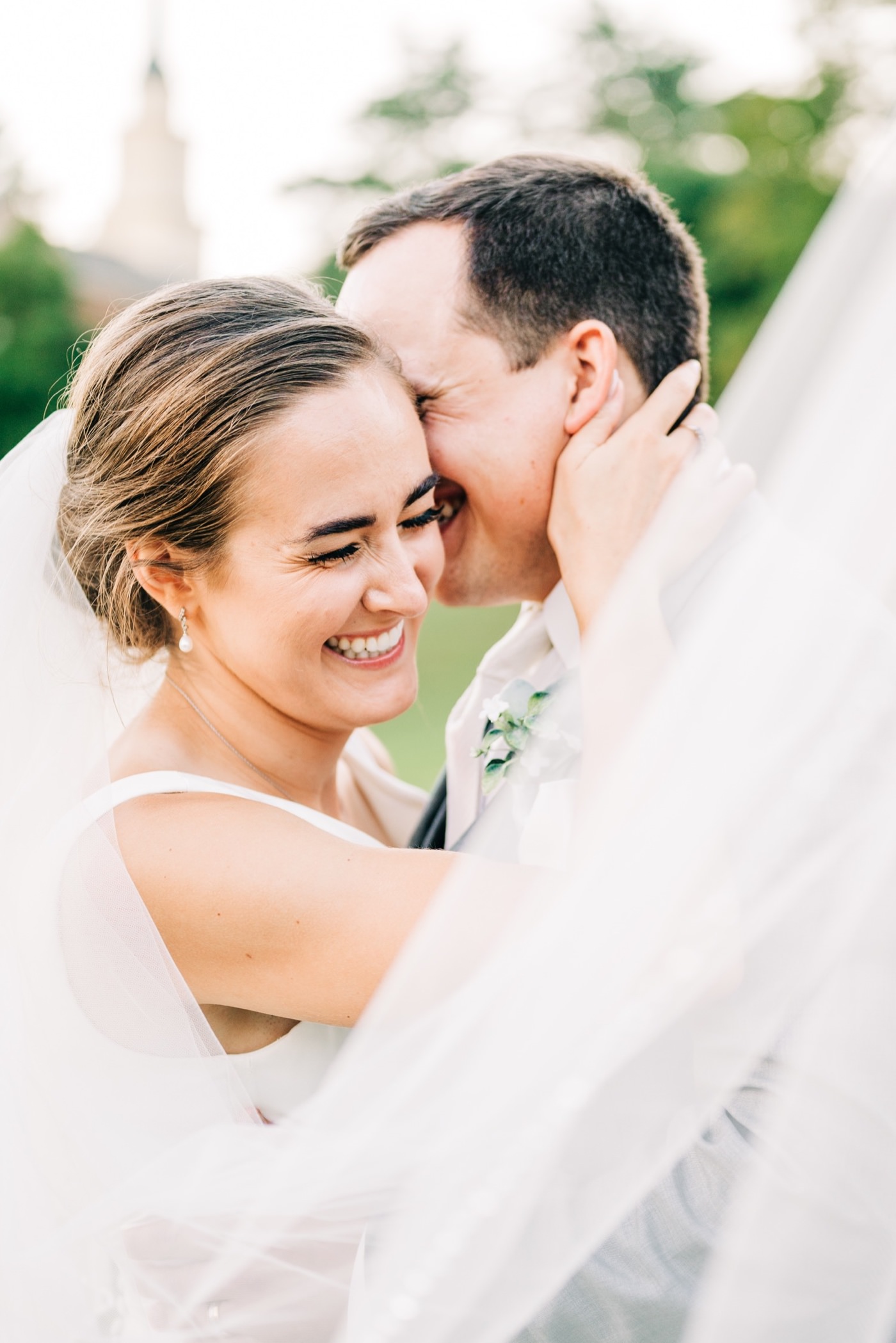 Charlottesville VA wedding photographer, Celebrations Bridal gown and veil, 