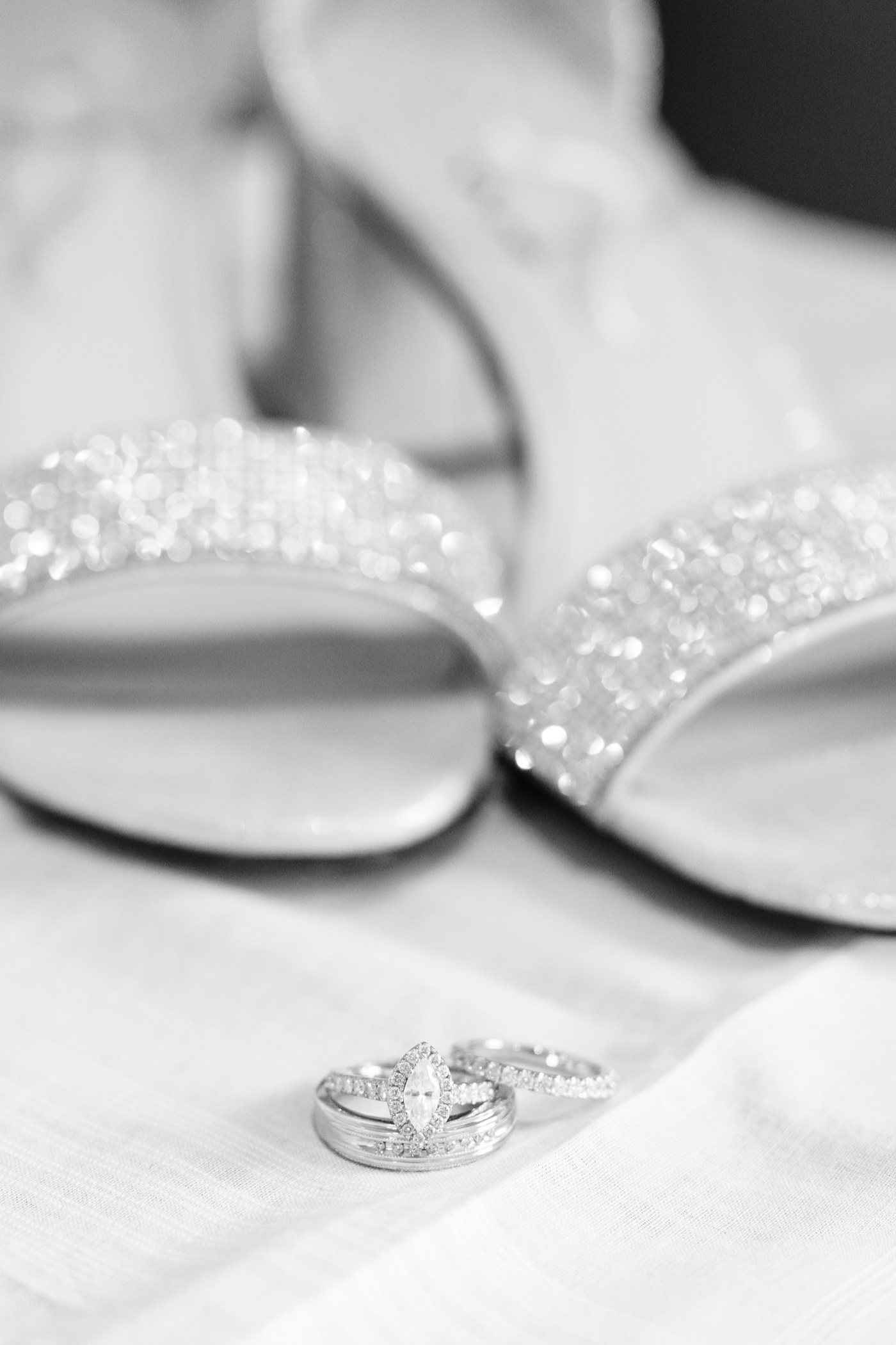 Chesapeake Bay Beach Club Wedding photos, CBBC, wedding rings, bridal shoes, Rainy wedding inspiration
