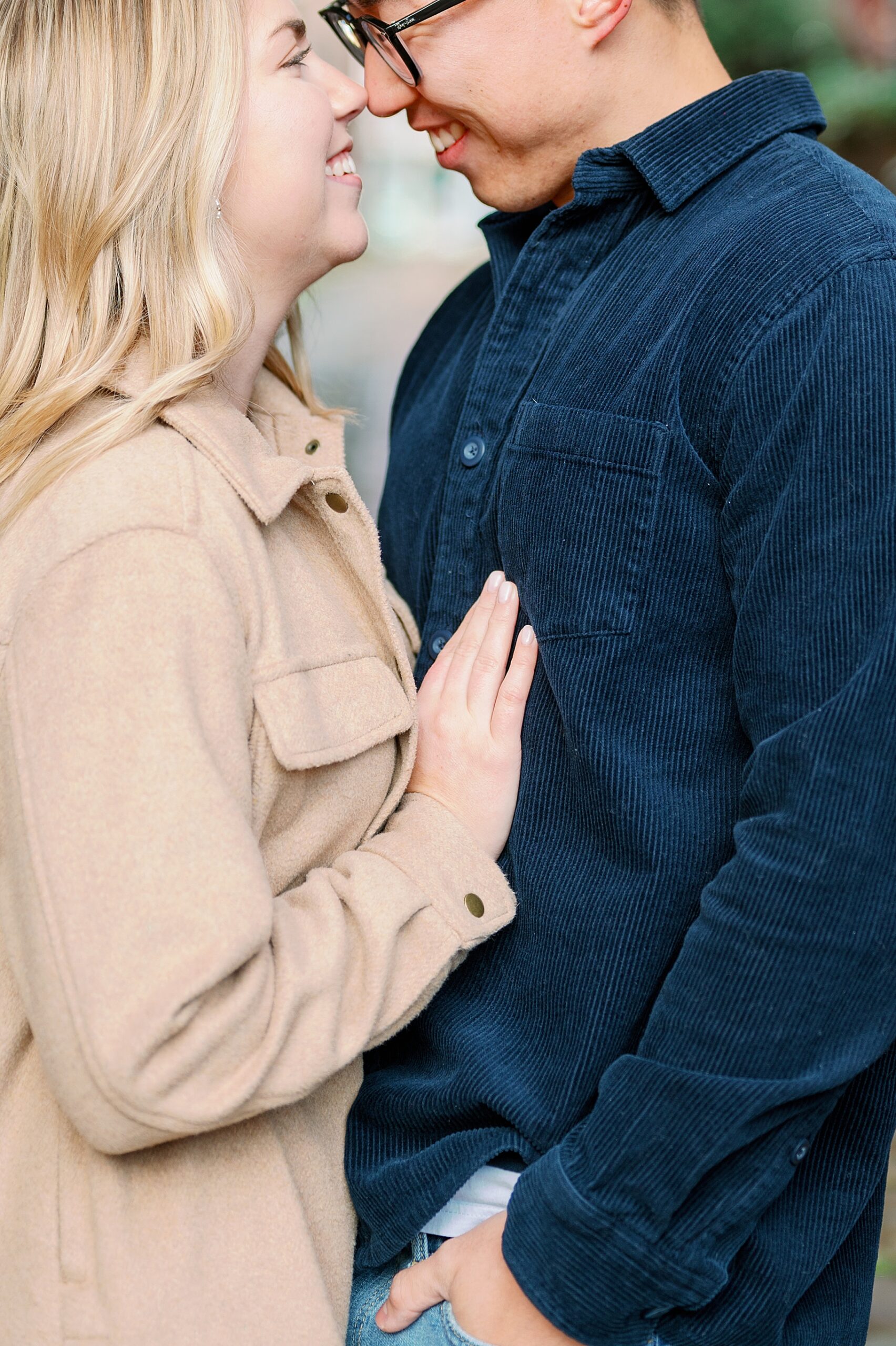 Winter engagement photos in Georgetown