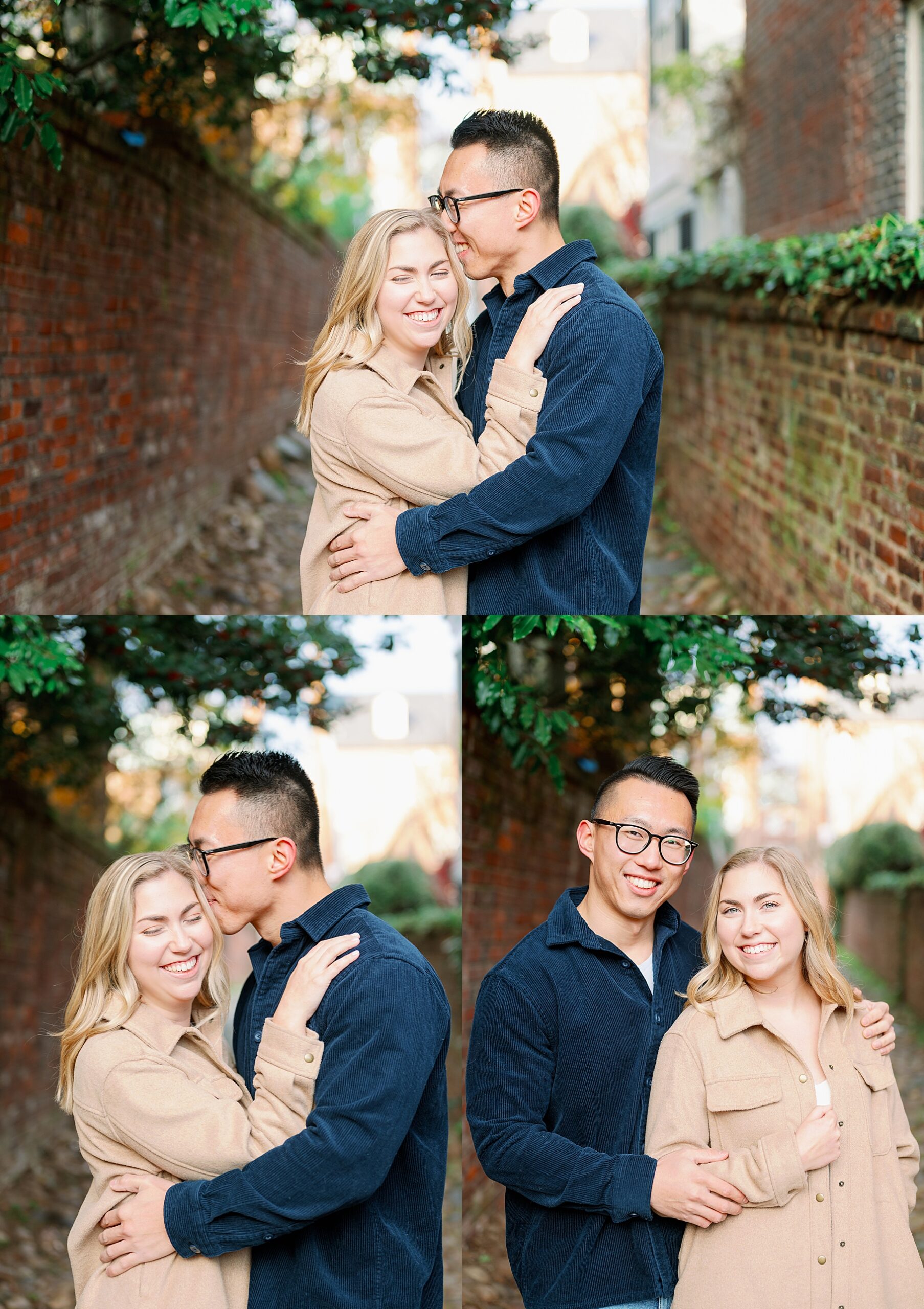 Winter engagement photos in DC