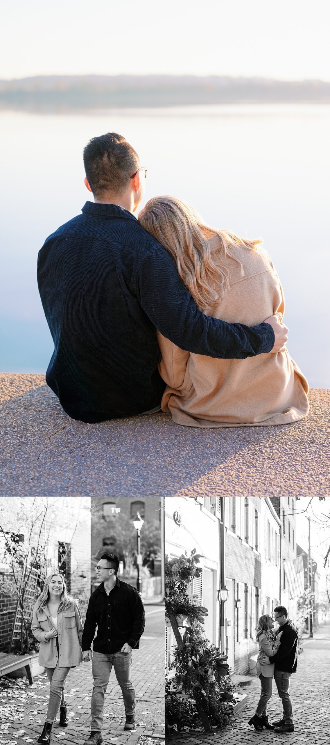 waterfront engagement session